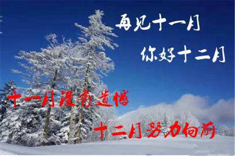 11月再見、12月你好